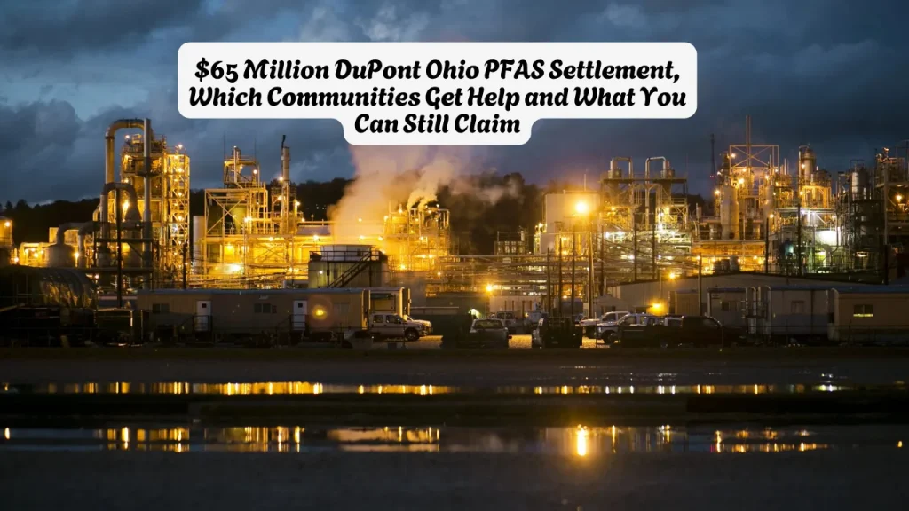 $65 Million DuPont Ohio PFAS Settlement, Which Communities Get Help and What You Can Still Claim 1 $65 Million DuPont Ohio PFAS Settlement, Which Communities Get Help and What You Can Still Claim