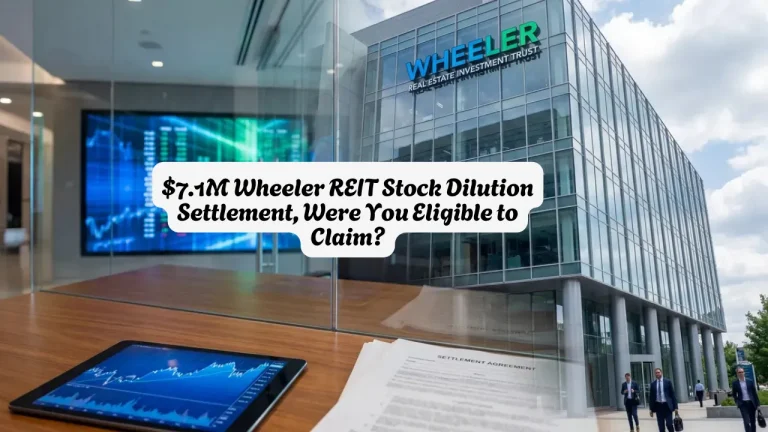 $7.1M Wheeler REIT Stock Dilution Settlement, Were You Eligible to Claim