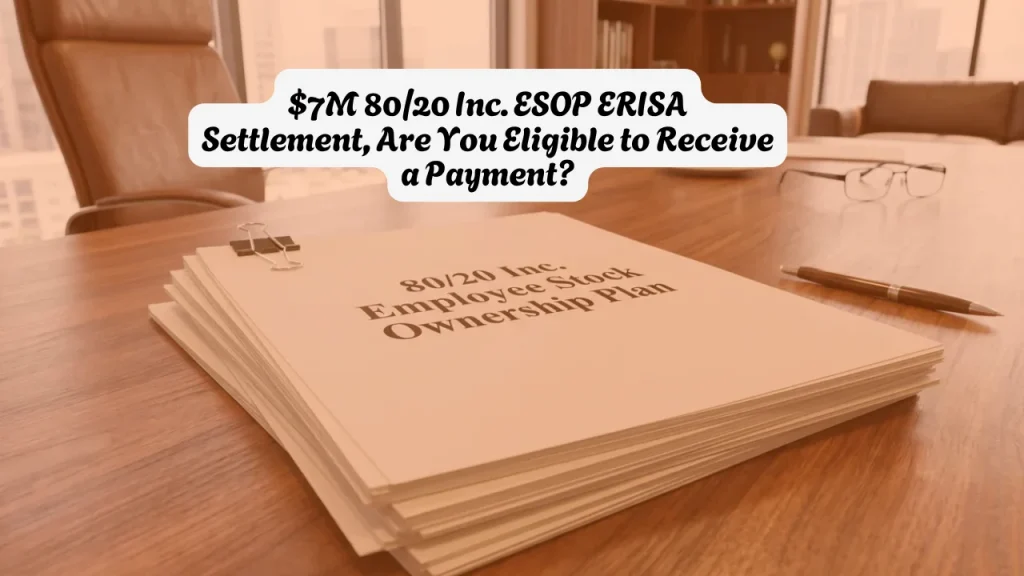 $7M 80/20 Inc. ESOP ERISA Settlement, Are You Eligible to Receive a Payment? EFT Form Deadline is July 14, 2026