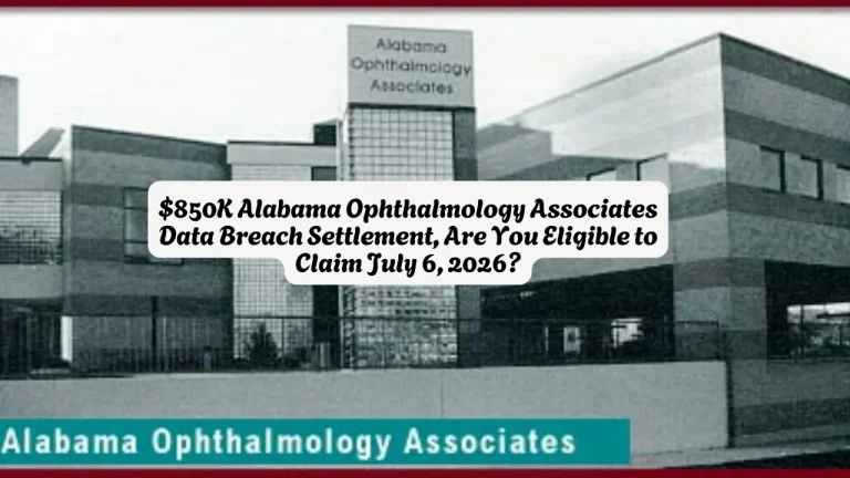 $850K Alabama Ophthalmology Associates Data Breach Settlement, Are You Eligible to Claim July 6, 2026