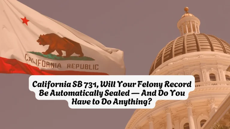 California SB 731, Will Your Felony Record Be Automatically Sealed — And Do You Have to Do Anything