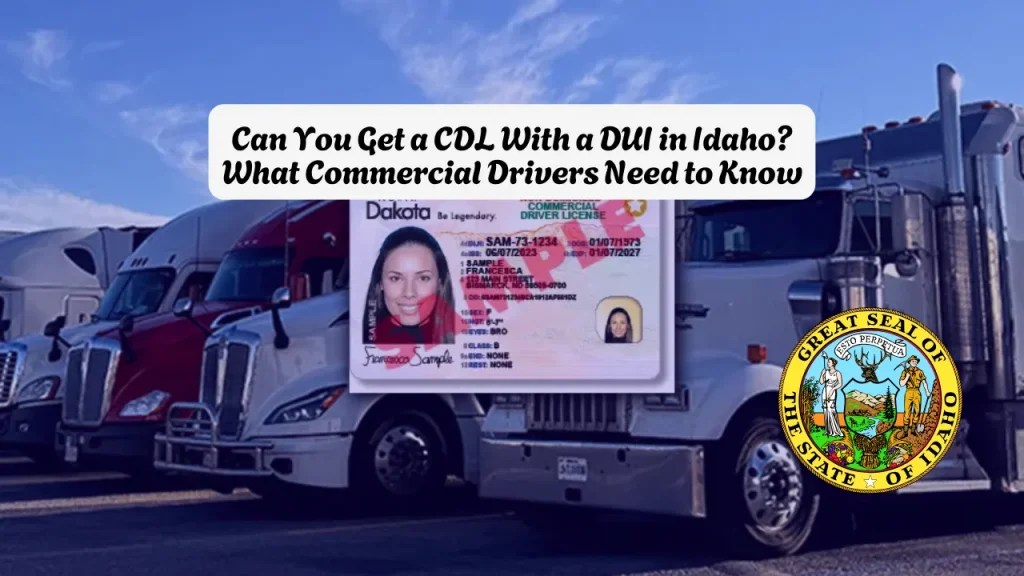Can You Get a CDL With a DUI in Idaho? What Commercial Drivers Need to Know