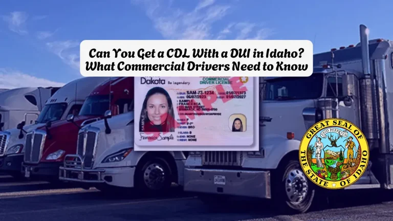 Can You Get a CDL With a DUI in Idaho? What Commercial Drivers Need to Know