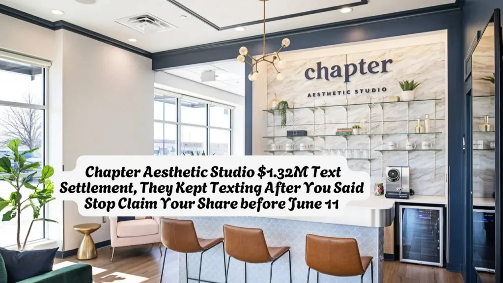 Chapter Aesthetic Studio $1.32M Text Settlement, They Kept Texting After You Said Stop Claim Your Share before June 11
