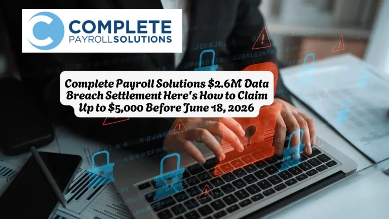 Complete Payroll Solutions $2.6M Data Breach Settlement Here's How to Claim Up to $5,000 Before June 18, 2026