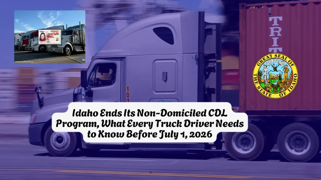 Idaho Ends Its Non-Domiciled CDL Program, What Every Truck Driver Needs to Know Before July 1, 2026