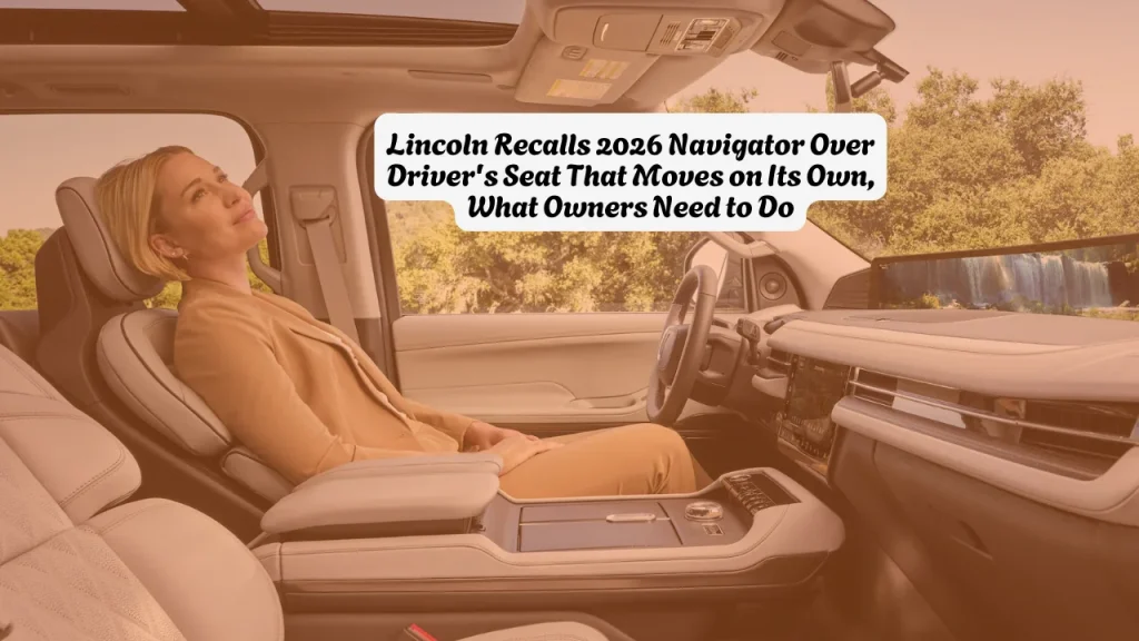 Lincoln Recalls 2026 Navigator Over Driver's Seat That Moves on Its Own, What Owners Need to Do