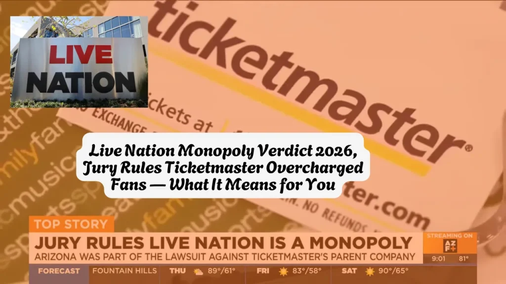 Live Nation Monopoly Verdict 2026, Jury Rules Ticketmaster Overcharged Fans What It Means for You