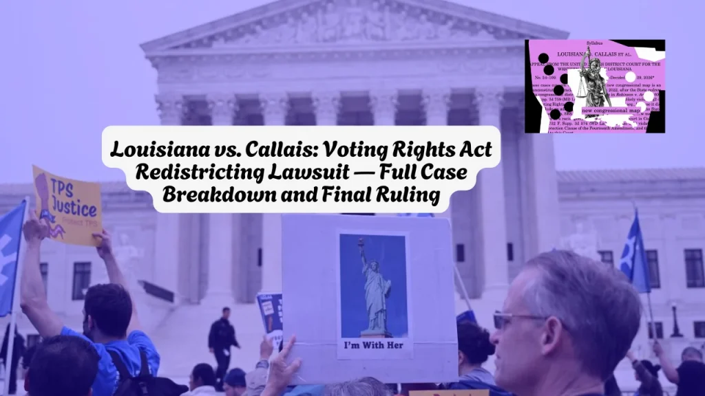 Louisiana vs. Callais, Voting Rights Act Redistricting Lawsuit — Full Case Breakdown and Final Ruling
