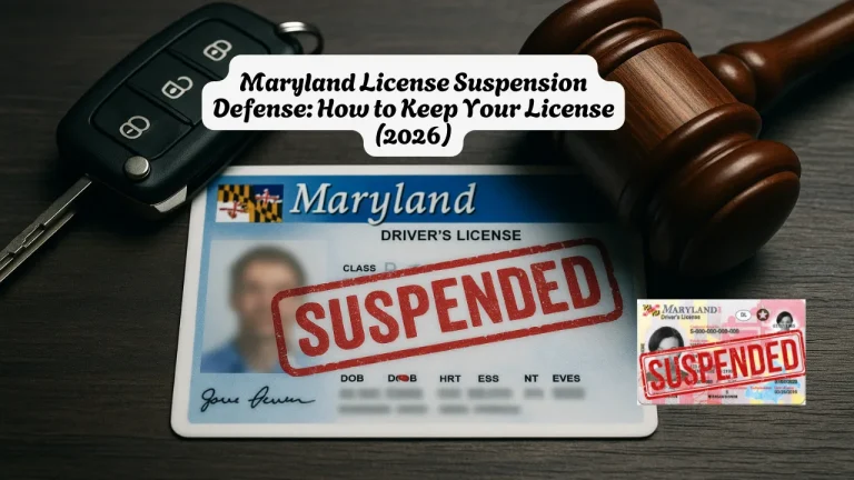 Maryland License Suspension Defense How to Keep Your License 2026