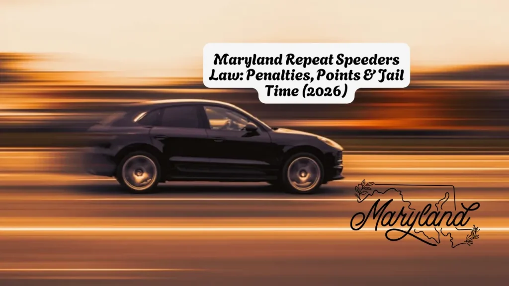Maryland Repeat Speeders Law Penalties, Points & Jail Time 2026