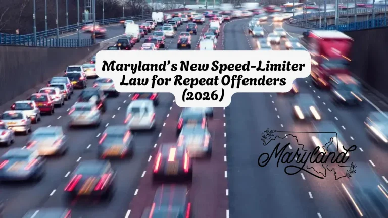Maryland’s New Speed-Limiter Law for Repeat Offenders (2026) Maryland Now Require Speed Limiters