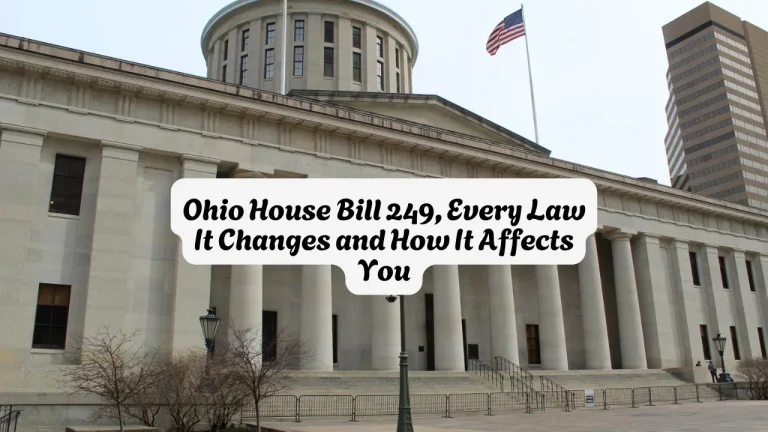 Ohio House Bill 249, Every Law It Changes and How It Affects You