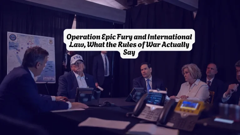 Operation Epic Fury and International Law, What the Rules of War Actually Say