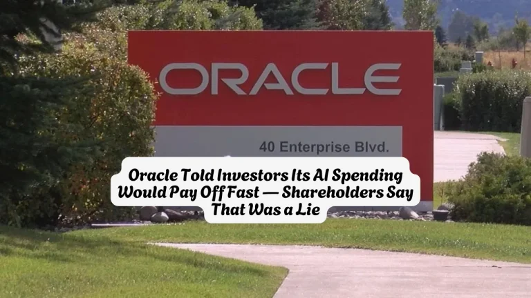 Oracle Told Investors Its AI Spending Would Pay Off Fast — Shareholders Say That Was a Lie