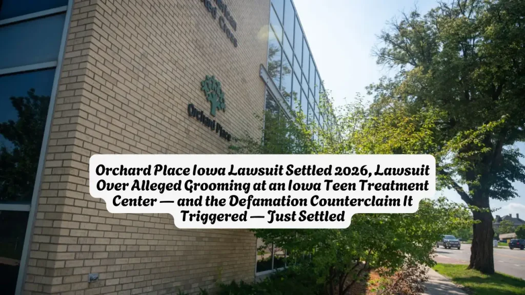 Orchard Place Iowa Lawsuit Settled 2026, Lawsuit Over Alleged Grooming at an Iowa Teen Treatment Center — and the Defamation Counterclaim It Triggered Just Settled