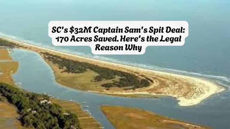 SC's $32M Captain Sam's Spit Deal 170 Acres Saved. Here's the Legal Reason Why