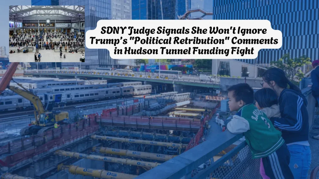 SDNY Judge Signals She Won't Ignore Trump’s "Political Retribution" Comments in Hudson Tunnel Funding Fight