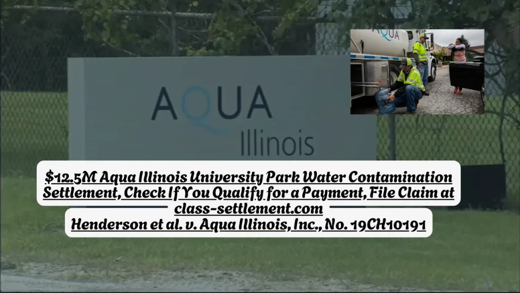 $12.5M Aqua Illinois University Park Water Contamination Settlement, Check If You Qualify for a Payment, File Claim at class-settlement.com
