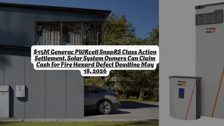 $15M Generac PWRcell SnapRS Class Action Settlement, Solar System Owners Can Claim Cash for Fire Hazard Defect  Deadline May 18, 2026