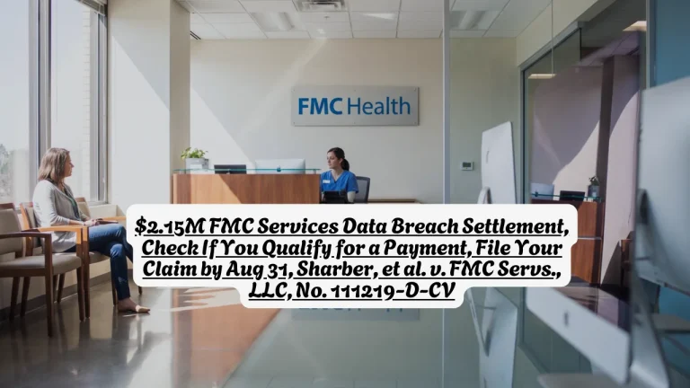 $2.15M FMC Services Data Breach Settlement, Check If You Qualify for a Payment, File Your Claim by Aug 31, Sharber, et al. v. FMC Servs., LLC, No. 111219-D-CV