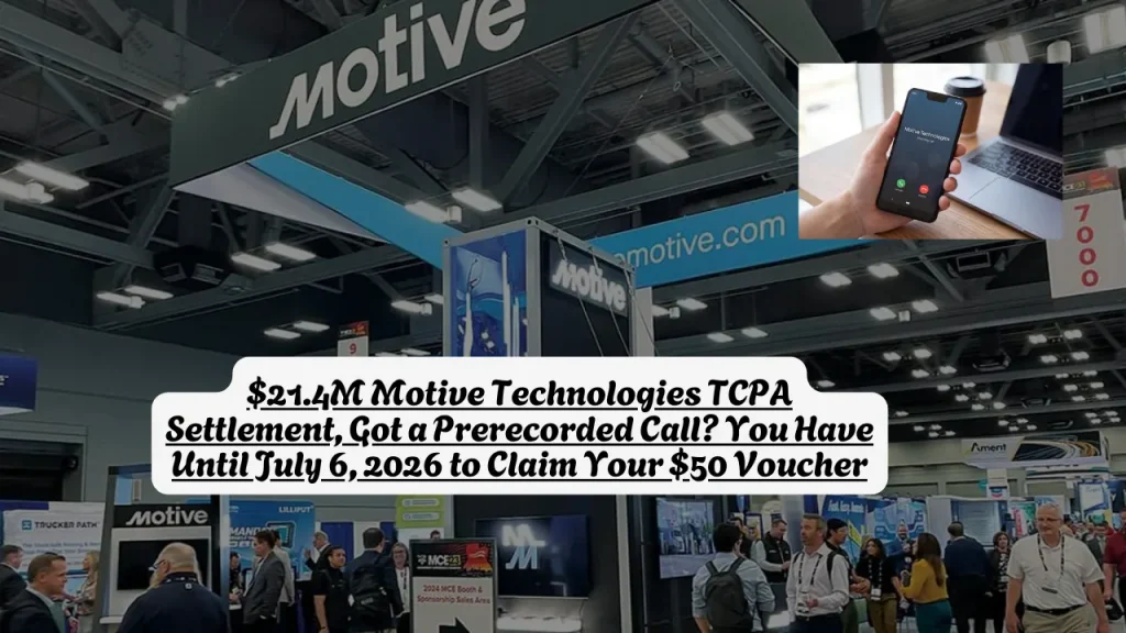 $21.4M Motive Technologies TCPA Settlement, Got a Prerecorded Call? You Have Until July 6, 2026 to Claim Your $50 Voucher
