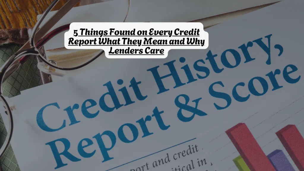 5 Things Found on Every Credit Report What They Mean and Why Lenders Care 1 5 Things Found on Every Credit Report What They Mean and Why Lenders Care