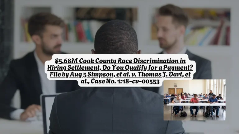 $5.68M Cook County Race Discrimination in Hiring Settlement, Do You Qualify for a Payment? File by Aug 5 Simpson, et al. v. Thomas J. Dart, et al., Case No. 1:18-cv-00553