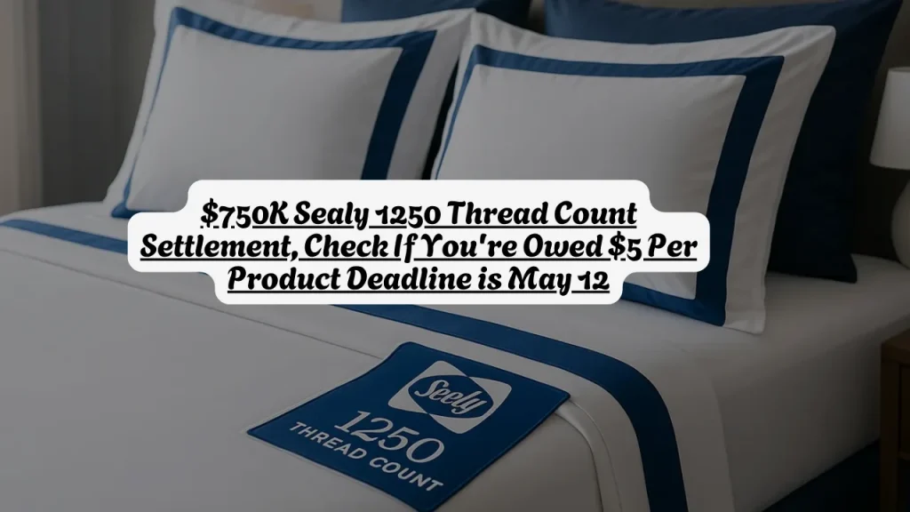 $750K Sealy 1250 Thread Count Settlement, Check If You're Owed $5 Per Product Deadline is May 12