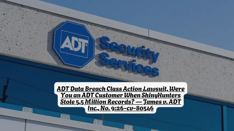 ADT Data Breach Class Action Lawsuit, Were You an ADT Customer When ShinyHunters Stole 5.5 Million Records? — James v. ADT Inc., No. 9:26-cv-80546