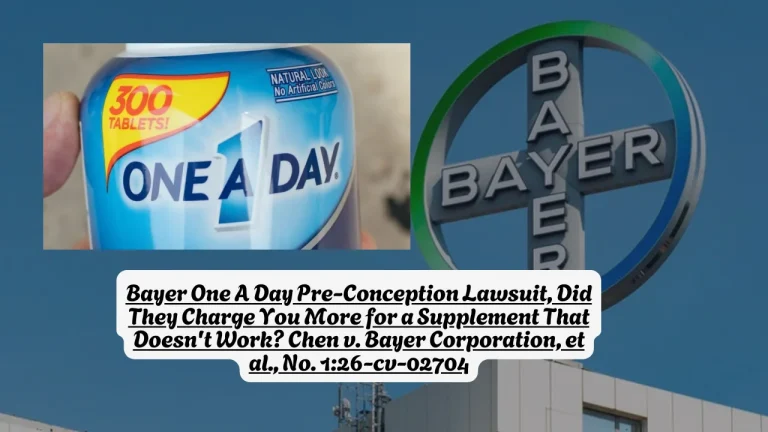 Bayer One A Day Pre-Conception Lawsuit, Did They Charge You More for a Supplement That Doesn't Work? Chen v. Bayer Corporation, et al., No. 1:26-cv-02704