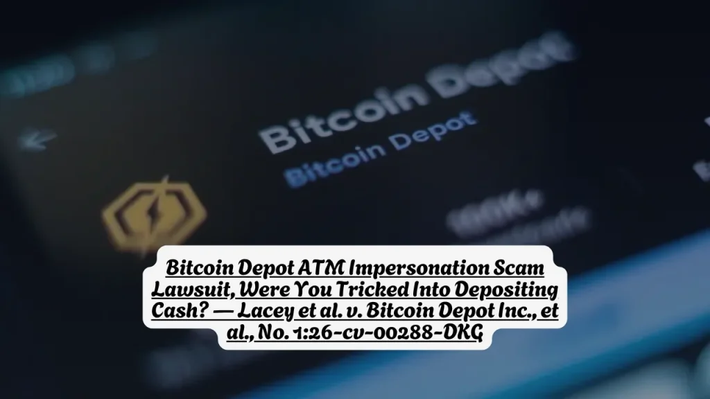 Bitcoin Depot ATM Impersonation Scam Lawsuit, Were You Tricked Into Depositing Cash? — Lacey et al. v. Bitcoin Depot Inc., et al., No. 1:26-cv-00288-DKG 1 Bitcoin Depot ATM Impersonation Scam Lawsuit, Were You Tricked Into Depositing Cash? — Lacey et al. v. Bitcoin Depot Inc., et al., No. 1:26-cv-00288-DKG