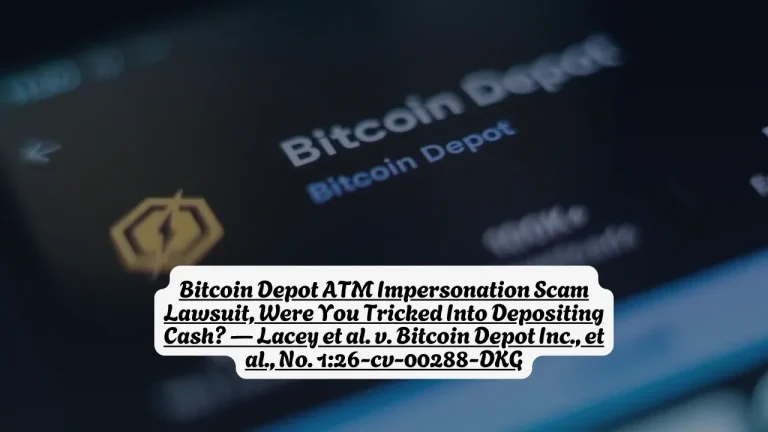Bitcoin Depot ATM Impersonation Scam Lawsuit, Were You Tricked Into Depositing Cash? — Lacey et al. v. Bitcoin Depot Inc., et al., No. 1:26-cv-00288-DKG