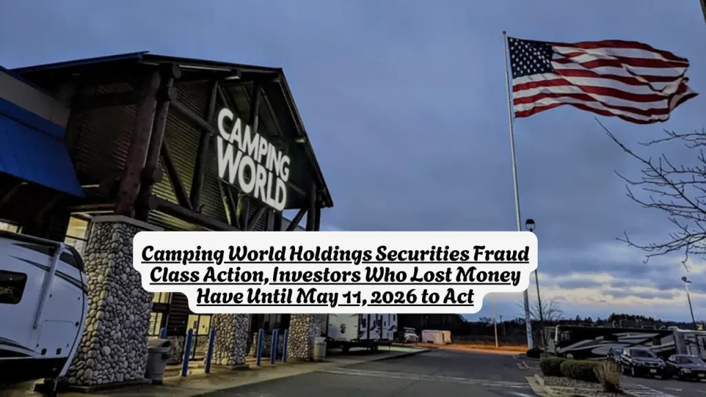 Camping World Holdings Securities Fraud Class Action, Investors Who Lost Money Have Until May 11, 2026 to Act
