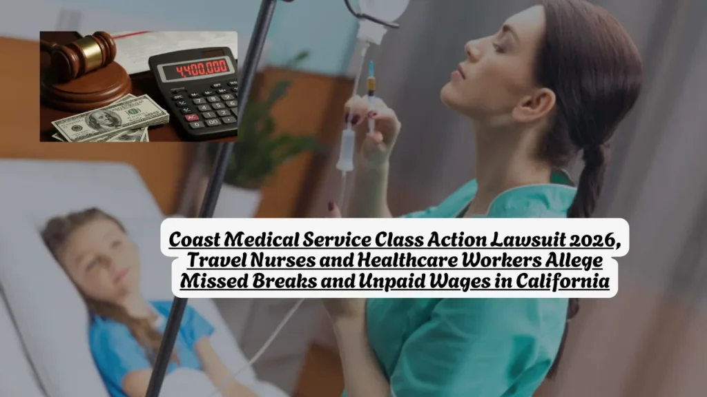 Coast Medical Service Class Action Lawsuit 2026, Travel Nurses and Healthcare Workers Allege Missed Breaks and Unpaid Wages in California