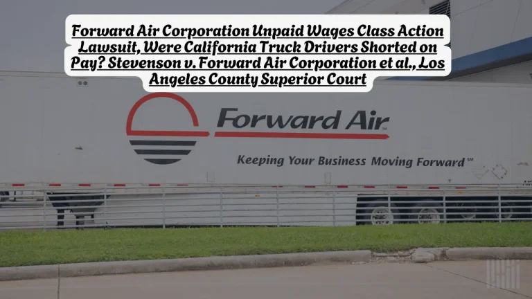 Forward Air Corporation Unpaid Wages Class Action Lawsuit, Were California Truck Drivers Shorted on Pay? Stevenson v. Forward Air Corporation et al., Los Angeles County Superior Court