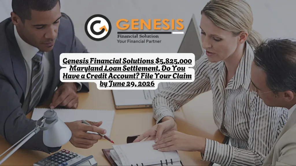 Genesis Financial Solutions $5,825,000 Maryland Loan Settlement, Do You Have a Credit Account? File Your Claim by June 29, 2026
