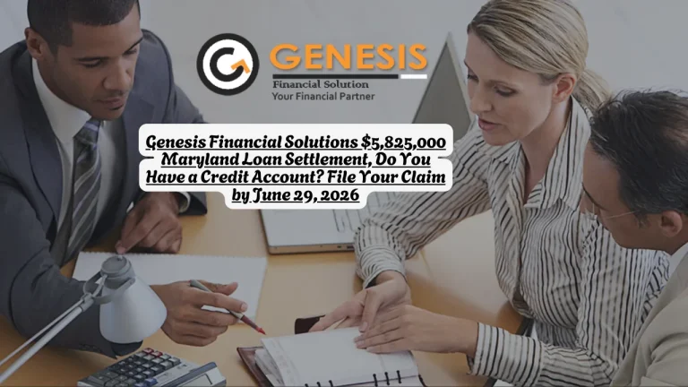 Genesis Financial Solutions $5,825,000 Maryland Loan Settlement, Do You Have a Credit Account? File Your Claim by June 29, 2026
