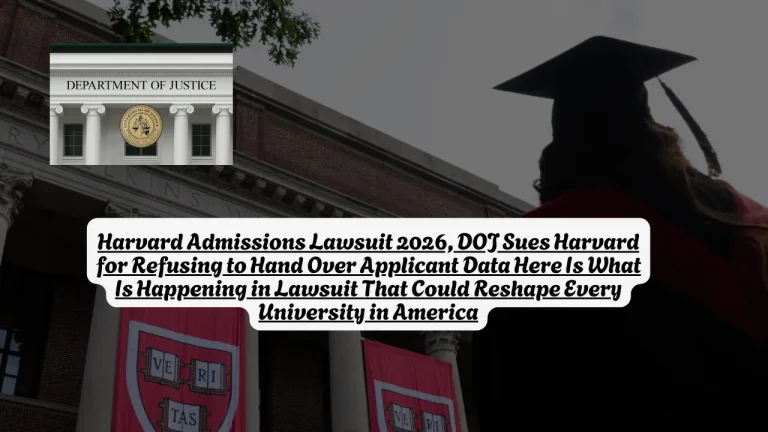 Harvard Admissions Lawsuit 2026, DOJ Sues Harvard for Refusing to Hand Over Applicant Data Here Is What Is Happening in Lawsuit That Could Reshape Every University in America