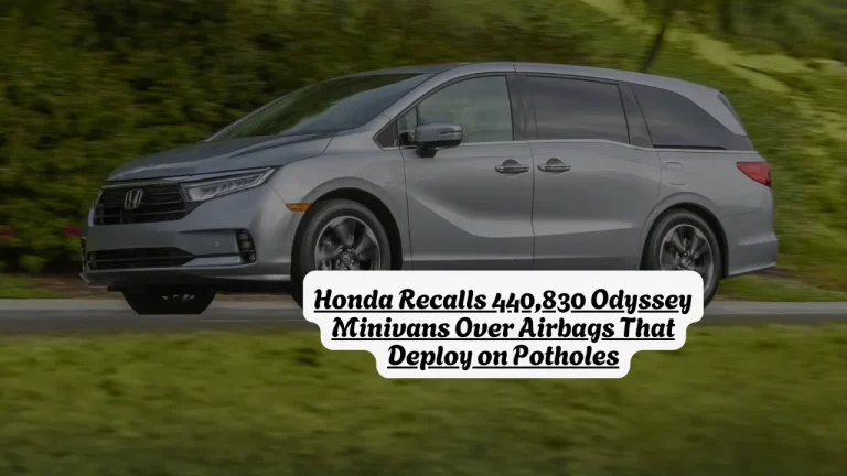 Honda Recalls 440,830 Odyssey Minivans Over Airbags That Deploy on Potholes