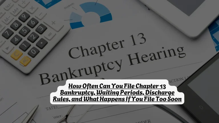 How Often Can You File Chapter 13 Bankruptcy, Waiting Periods, Discharge Rules, and What Happens If You File Too Soon