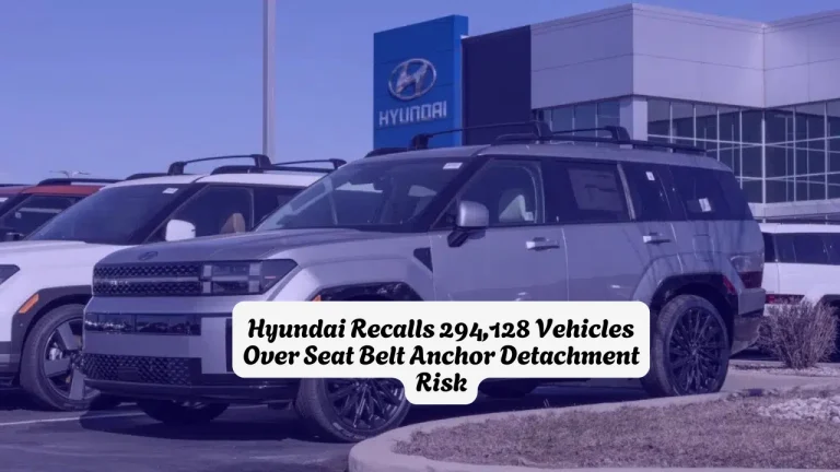 Hyundai Recalls 294,128 Vehicles Over Seat Belt Anchor Detachment Risk