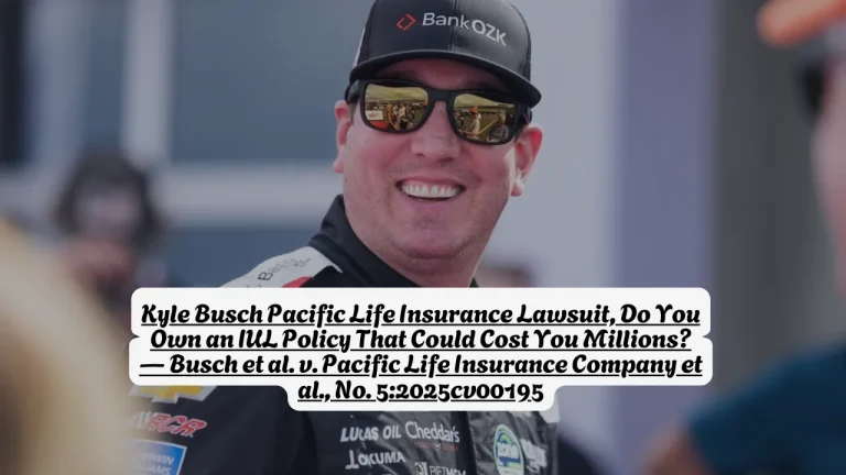 Kyle Busch Pacific Life Insurance Lawsuit: Do You Own an IUL Policy That Could Cost You Millions? — Busch et al. v. Pacific Life Insurance Company et al., No. 5:2025cv00195