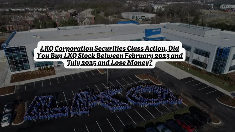 LKQ Corporation Securities Class Action, Did You Buy LKQ Stock Between February 2023 and July 2025 and Lose Money?