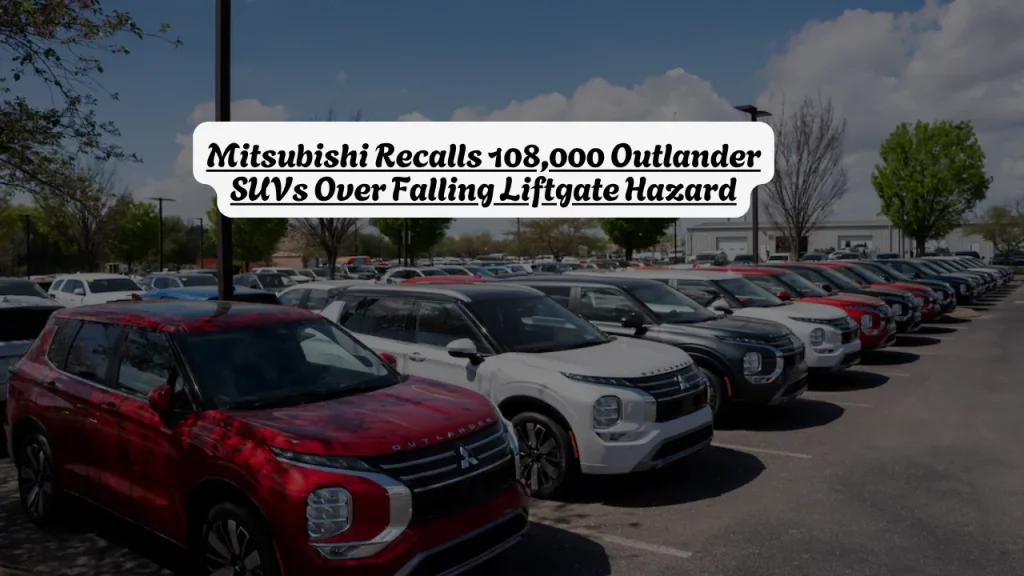 Mitsubishi Recalls 108,000 Outlander SUVs Over Falling Liftgate Hazard
