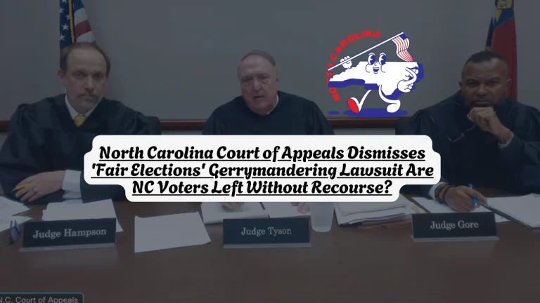 North Carolina Court of Appeals Dismisses 'Fair Elections' Gerrymandering Lawsuit Are NC Voters Left Without Recourse?