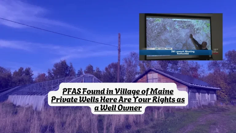 PFAS Found in Village of Maine Private Wells Here Are Your Rights as a Well Owner
