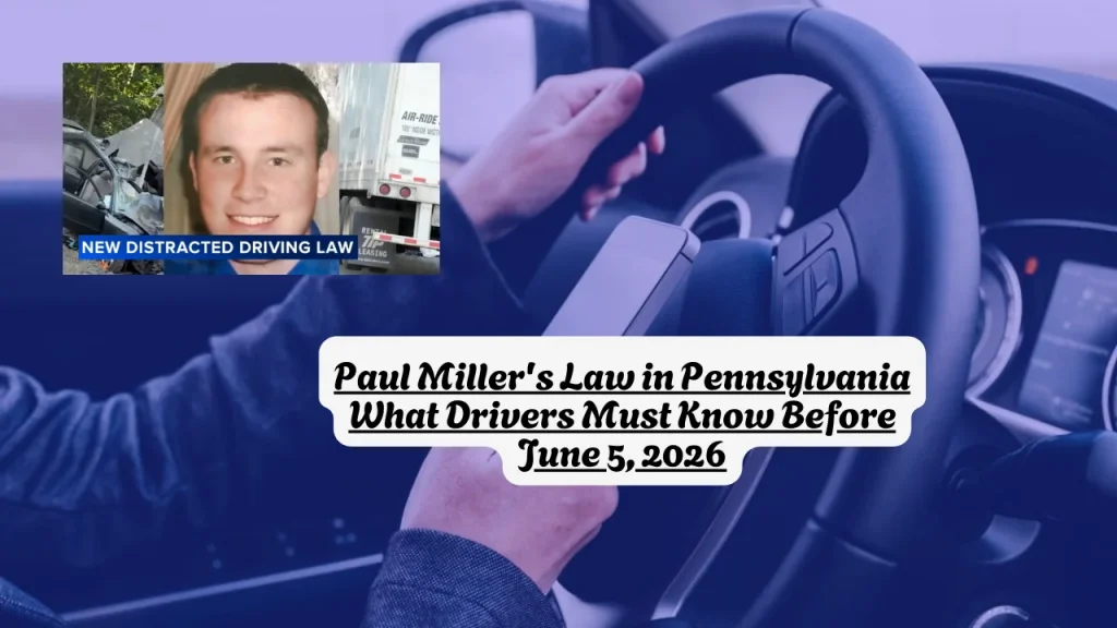 Paul Miller's Law in Pennsylvania What Drivers Must Know Before June 5, 2026