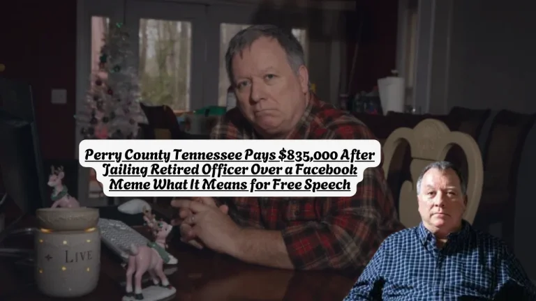 Perry County Tennessee Pays $835,000 After Jailing Retired Officer Over a Facebook Meme What It Means for Free Speech