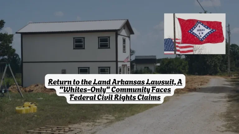 Return to the Land Arkansas Lawsuit, A "Whites-Only" Community Faces Federal Civil Rights Claims